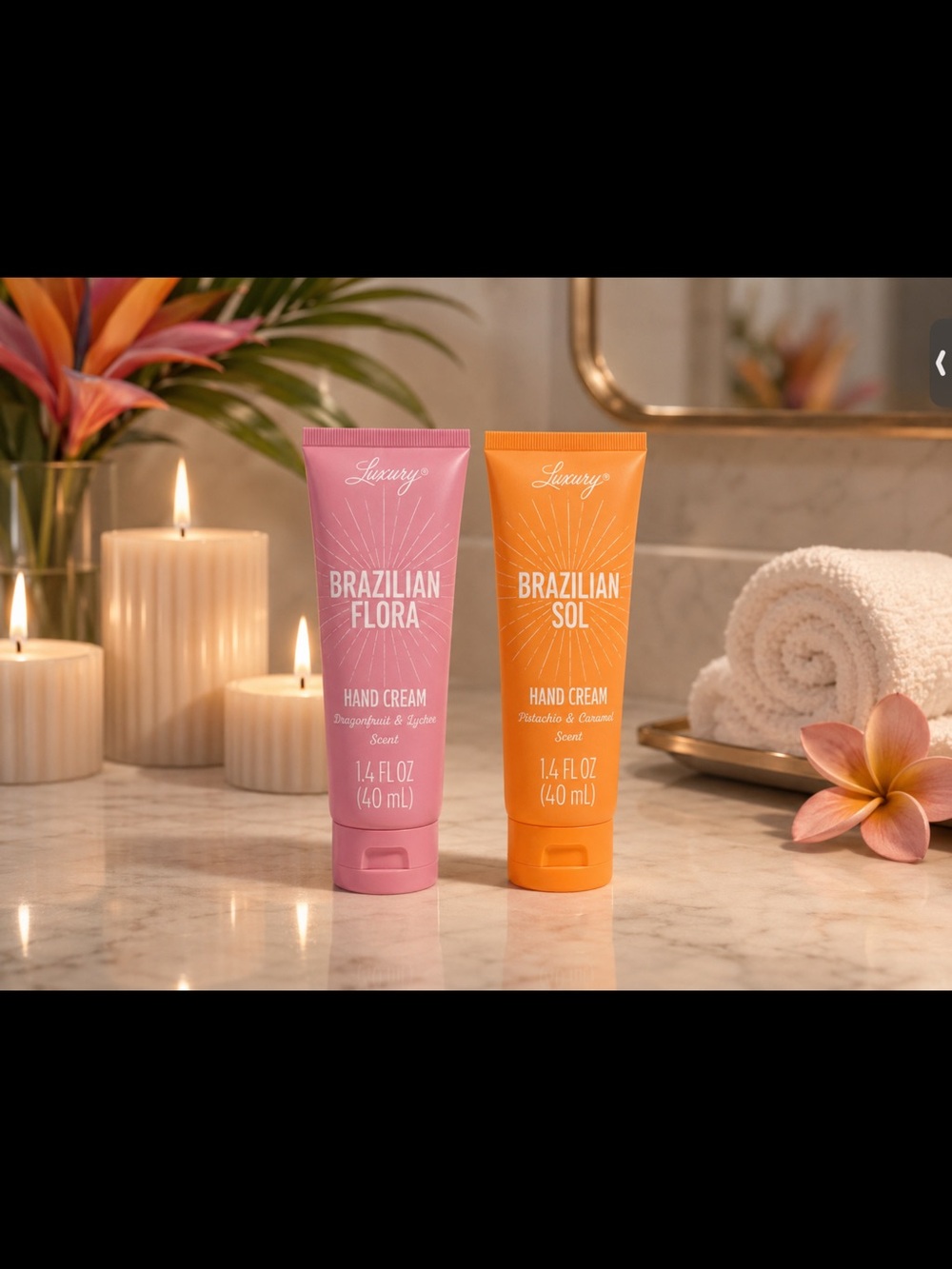 Hand Cream Duo - Luxury Hand Care in Pink & Orange